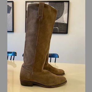 Frye Suede Knee-High Flat Boots